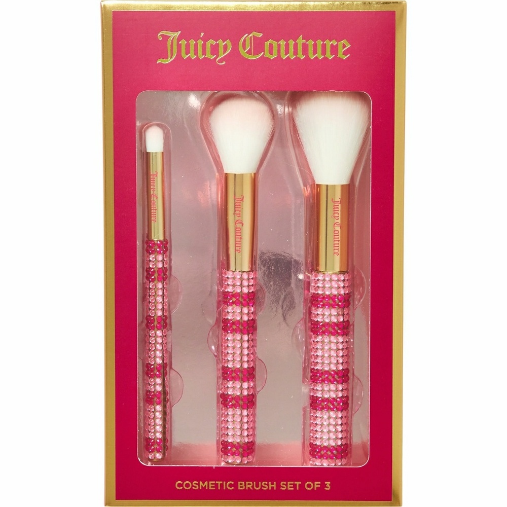 Juicy Couture Rhinestone cosmetic Brush Set of 3
